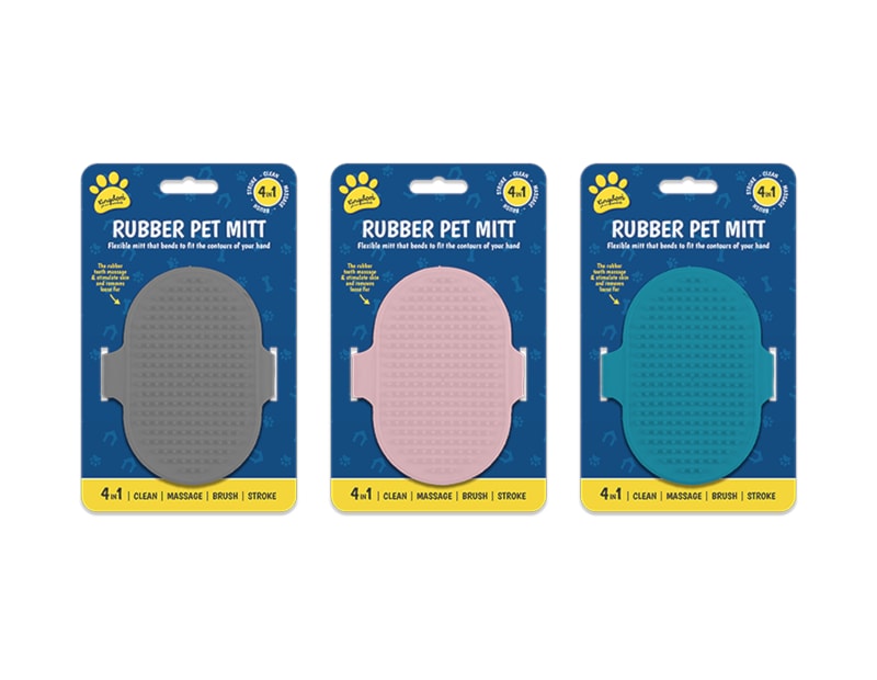 Wholesale 4-in1 rubber pet mitt