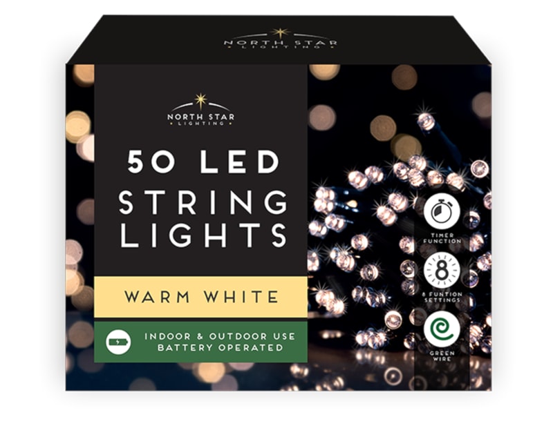 Wholesale Led Battery Operated Timelights Warm White | Bulk Buy Christmas Lights