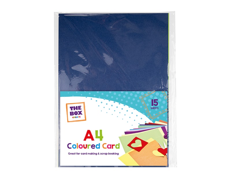 Wholesale A4 Coloured Card 15pk