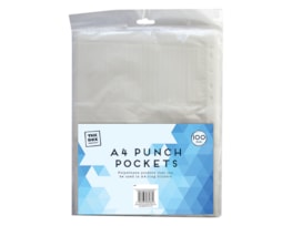 Wholesale A4 Punch Pockets 100pk