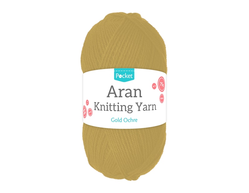 Wholesale Acrylic Aran 75g Ball Gold Ochre