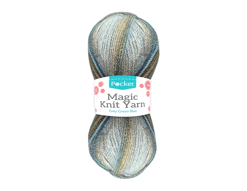 Wholesale Acrylic Magic Stripe 50g Ball Grey Green Blue