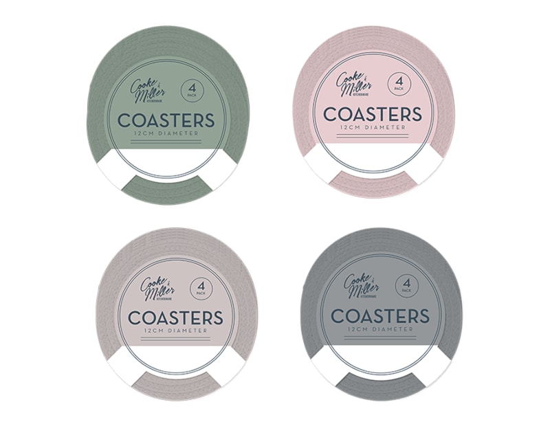 Wholesale Natural Coasters 4pk Dia. 12cm