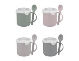 Wholesale Natural Microwavable Soup Mug With Spoon