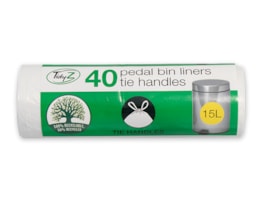 Pedal Bin Liners White 40pk