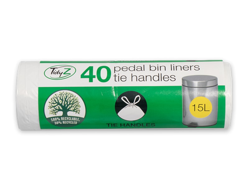 Pedal Bin Liners White 40pk