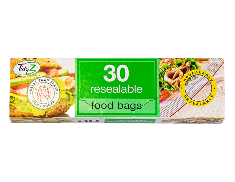 Wholesale Food bags Resealable 30pk