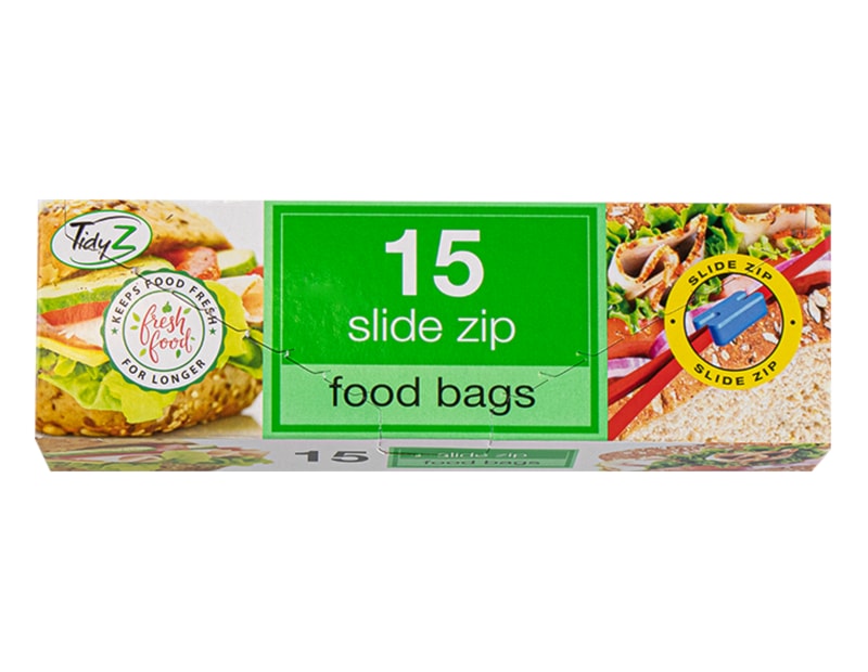 Wholesale Food Bags Slide Zip 15pk| Gem imports Ltd