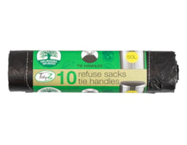 Wholesale Refuse Sacks Tie Handles 50L 10pk