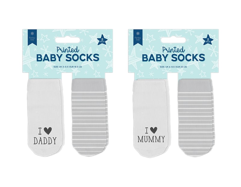 Wholesale Baby Printed Socks 2pk