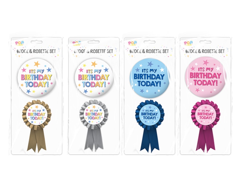 Wholesale Birthday Party badge set 2 piece