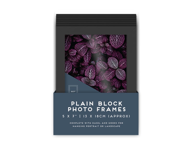 Wholesale Black Block Photo Frame 5 X 7" 1pk PDQ