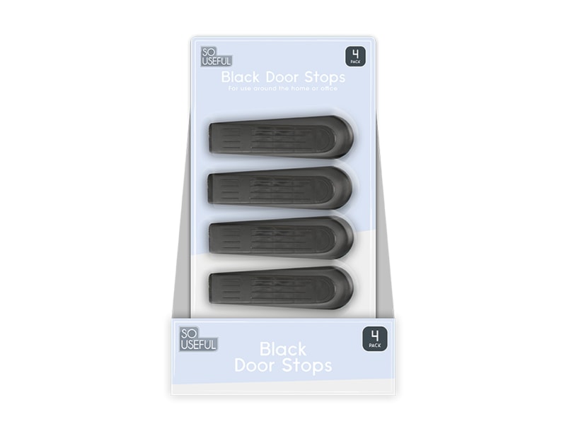 Wholesale Black Door Stops 4pk CDU