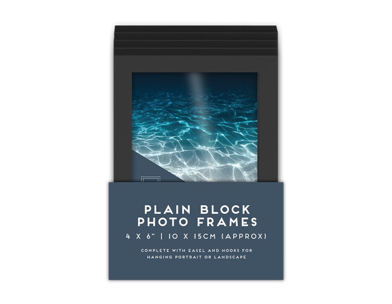 Wholesale Black Photo Frame 4 X 6" 1pk PDQ