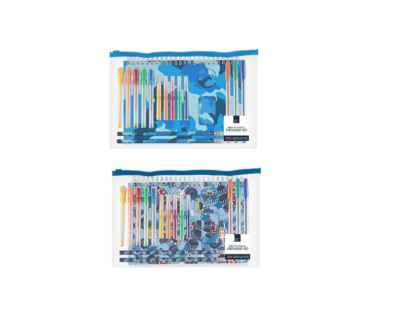 Wholesale Boys Stationery Set 18pk