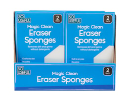 Wholesale Cleaning Eraser Sponge 2pk CDU