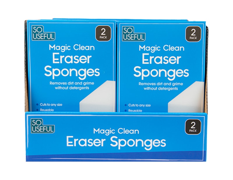 Wholesale Cleaning Eraser Sponge 2pk CDU