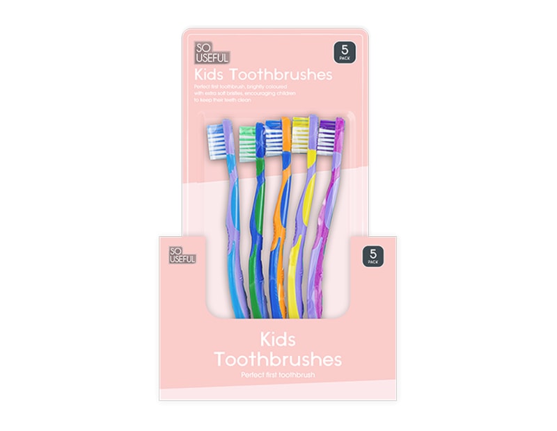 Wholesale Childrens Toothbrushes 5pk CDU