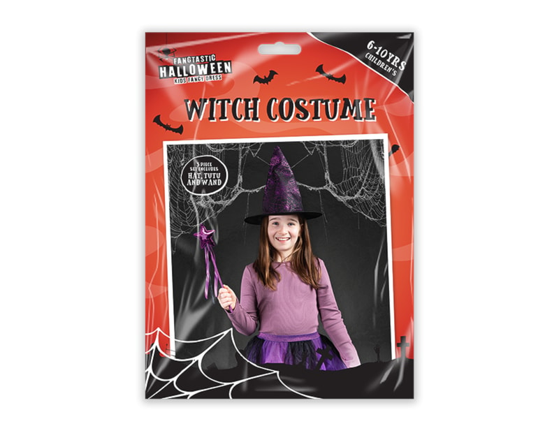 Wholesale Children's Witch Costume 6-10yrs