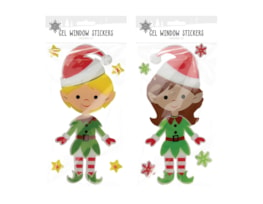 Wholesale Christmas Elf Gel Window Sticker | Bulk Buy Christmas Decorations