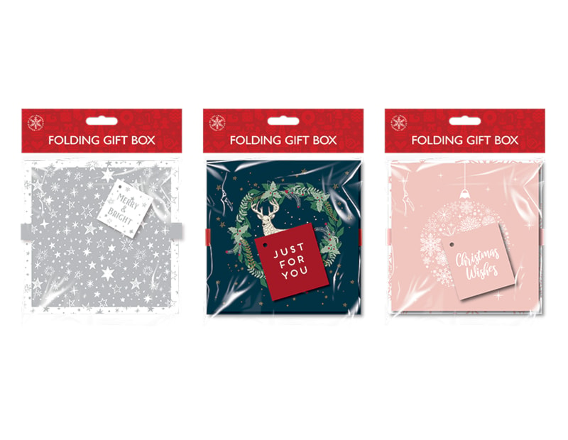 Wholesale Christmas Folding Gift Boxes | Bulk Buy Christmas Gift Bags & Boxes