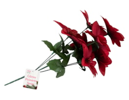 Wholesale Christmas Glittered Poinsettia Spray |  Bulk Buy Christmas Flowers