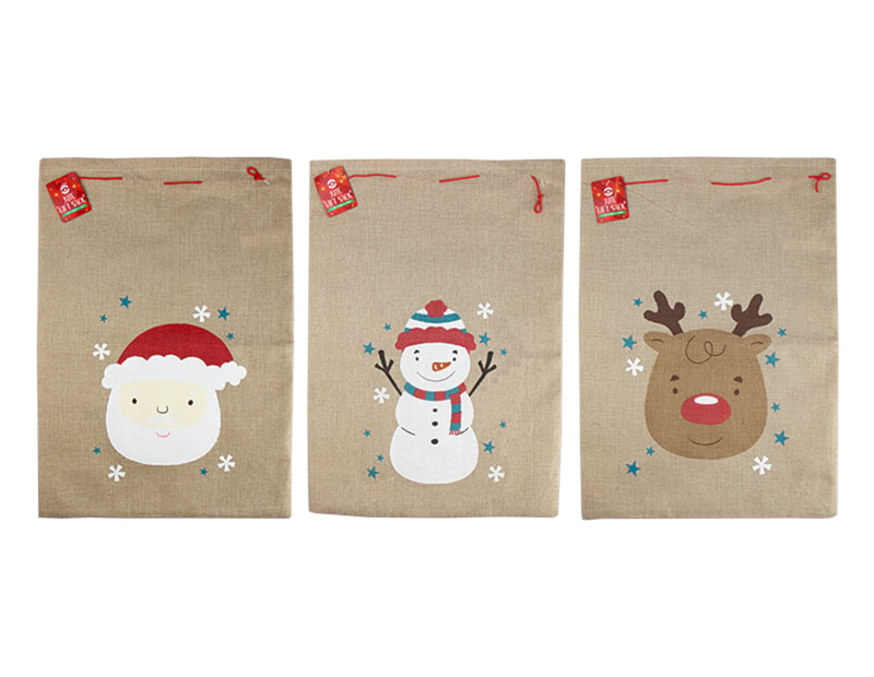 Wholesale Christmas Jute Gift Sacks | Bulk Buy Christmas Santa Sacks