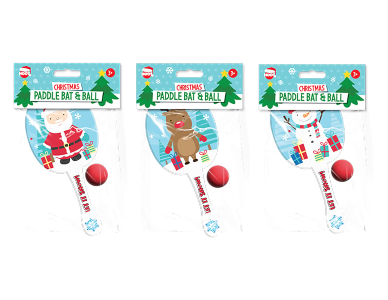 Wholesale Christmas Paddle Bat & Ball