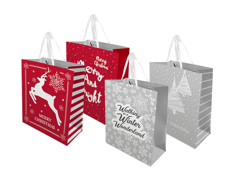 Wholesale Christmas Traditional Medium Gift bags | Bulk Buy Christmas Gift Bags