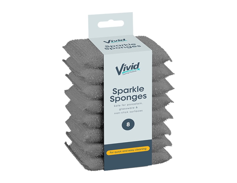 Wholesale Sparkle Sponges 8 Pack