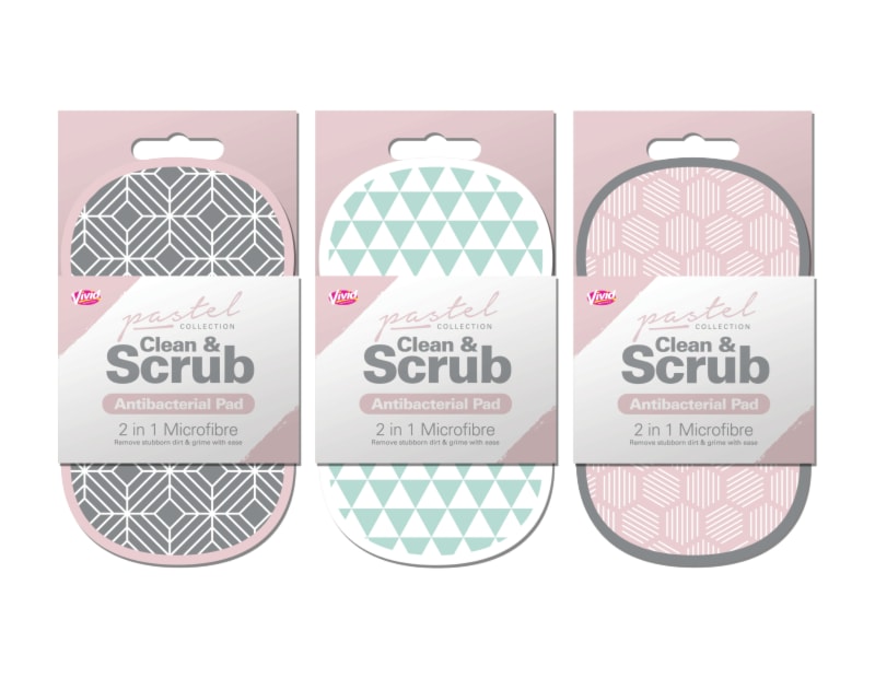 Wholesale 2 in 1 Scrubbing Pad Pastel