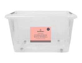 Wholesale Clip Lid Storage Box With Wheels 60L