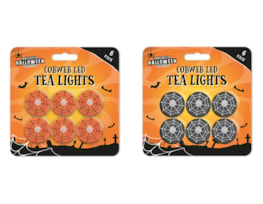 Wholesale Cobweb LED Tea Lights 6pk