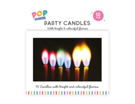 Wholesale Coloured flame party candle 10pk