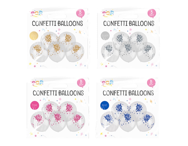 Wholesale Confetti Balloons 5pk