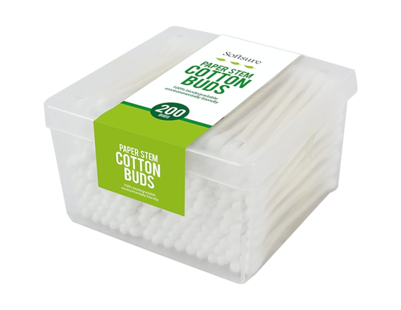 Wholesale Cotton Buds Paper Stems - 200 Pack