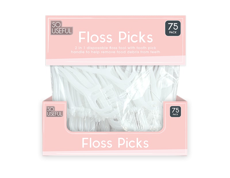 Wholesale Dental Floss Toothpicks 75pk CDU