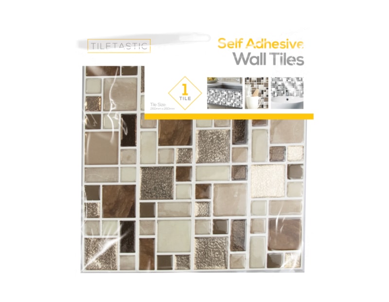 Wholesale Brown Glitter Mosaic Wall Tile Stickers