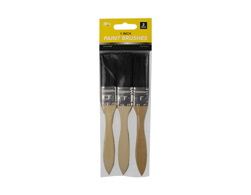 1" Paintbrush Set 3pk