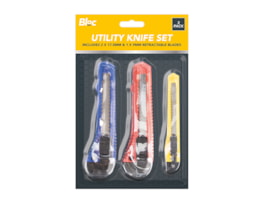 Wholesale Utility Knife Set 3pk