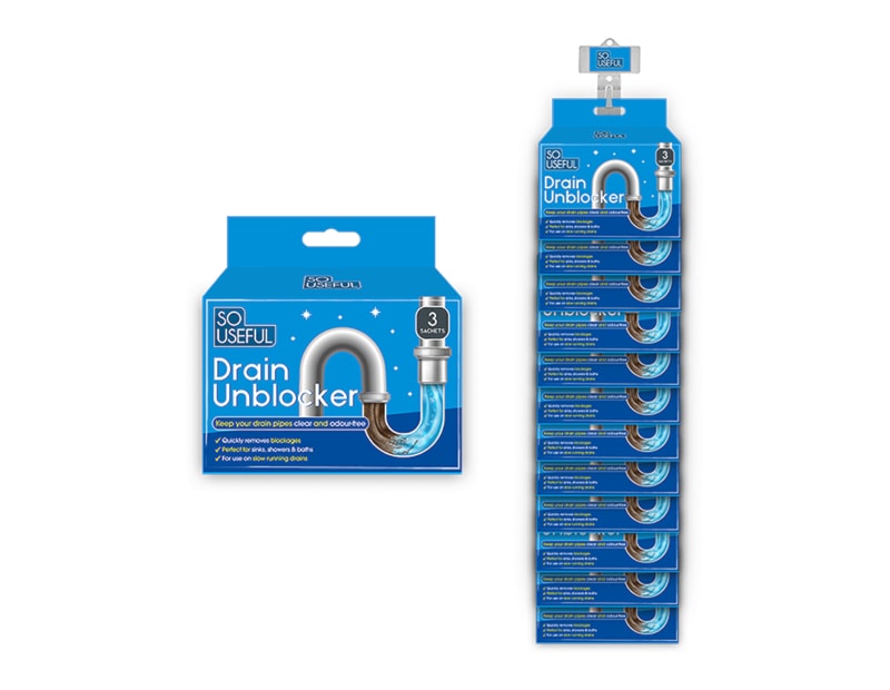 Wholesale Drain Unblocker 3pk With Clip Strip