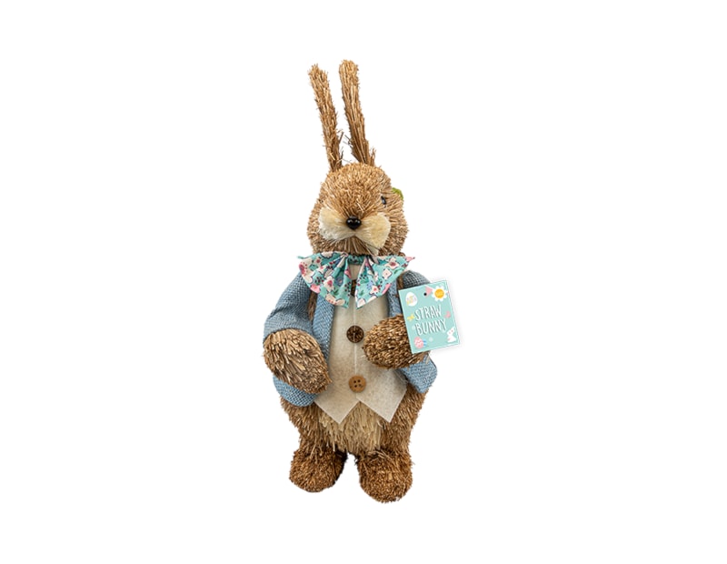 Wholesale Straw Bunny Figurine 32.5cm