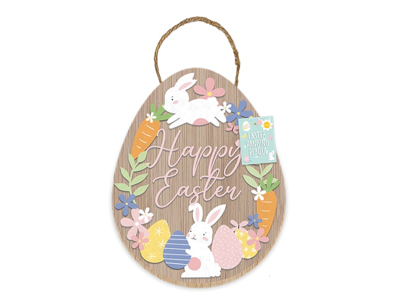 Wholesale Happy Easter Hanging Plaque 27.5cm x 22cm