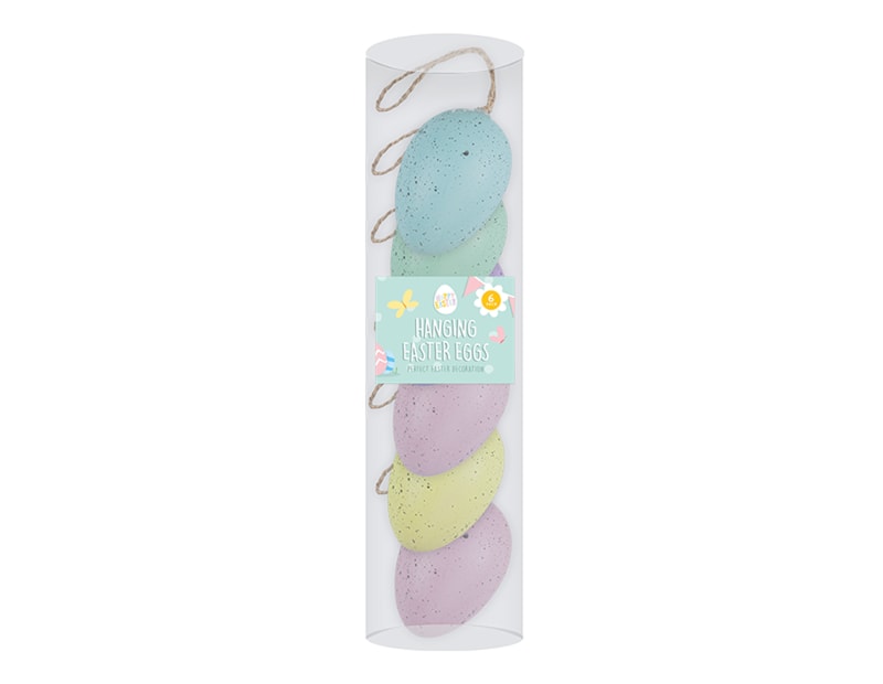 Wholesale Hanging Easter Eggs 6pk