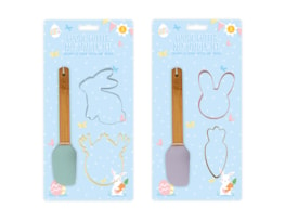 Wholesale Easter Cookie Cutter & Spatula Set 3pk