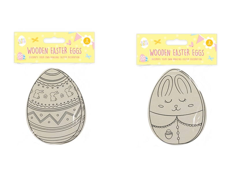 Wholesale Wooden Hanging Easter Eggs | Gem imports Ltd.