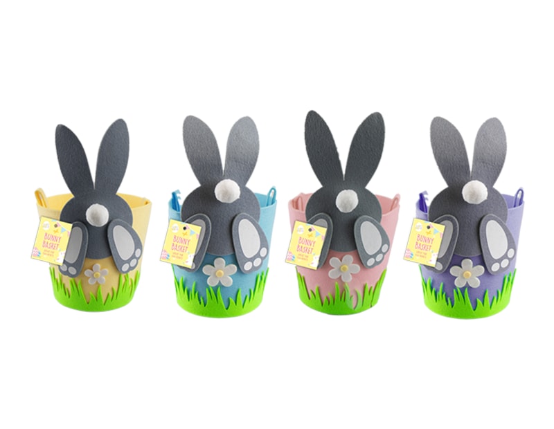 Wholesale Easter Pom Pom Bunny Basket | Gem imports Ltd.