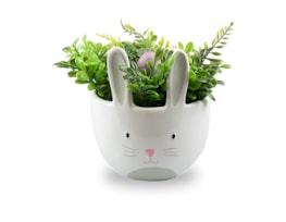 Wholesale Easter Bunny Planter with Artificial Flowers