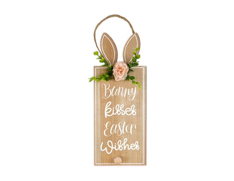 Wholesale Easter Bunny Hanging Plaque 34cm x 13cm