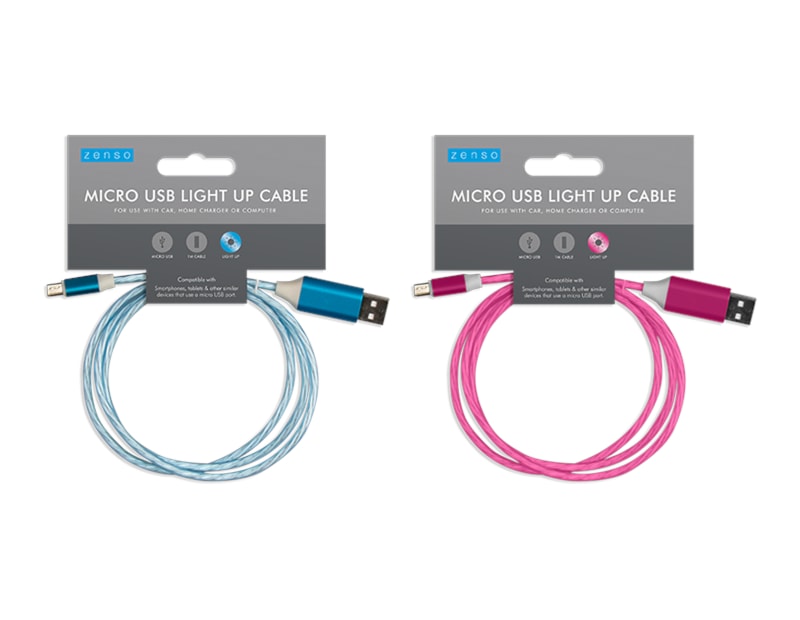 Wholesale Micro Light up charging cable | Gem imports